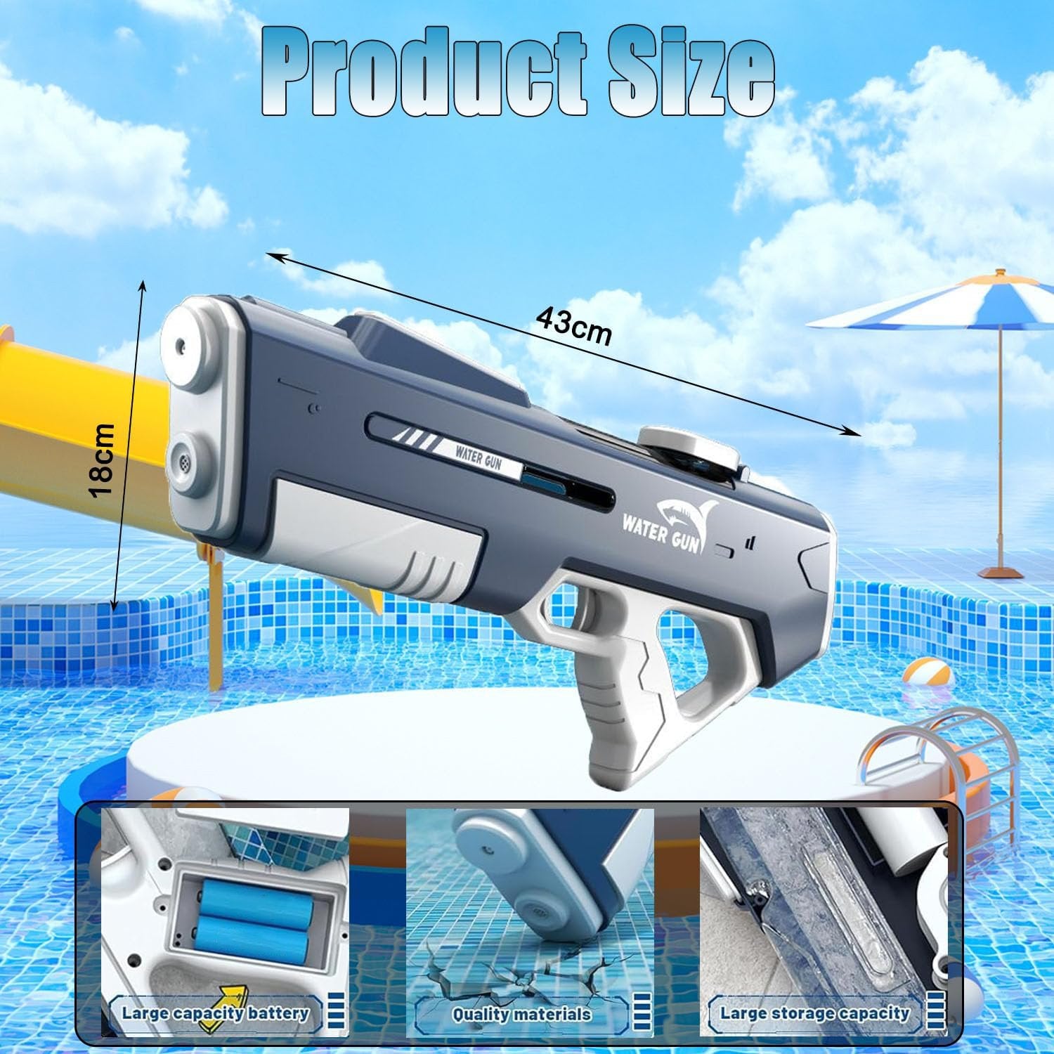 Automatic Water Suction Gun, Waterproof Design